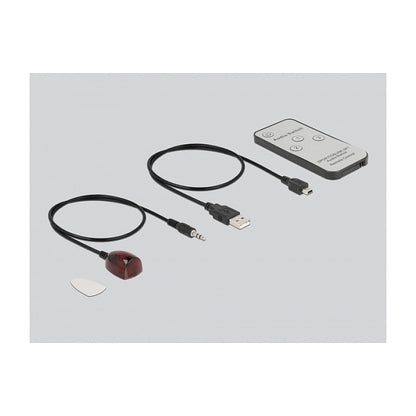 DELOCK S/PDIF TOSLINK Switch 3 In 1 Out mit IR-Fernbedienung und USB Stromversorgung