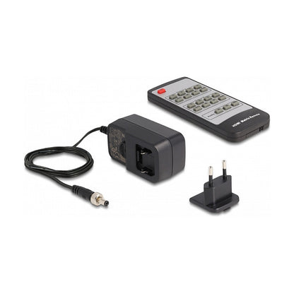 DELOCK HDMI Matrix Switch 4 x HDMI in zu 2 x HDMI out 4K 60 Hz mit Audio Extraktor