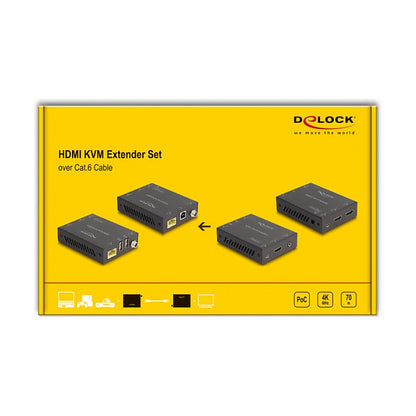 DELOCK HDMI KVM Extender Set uber Cat.6 Kabel 4K 60 Hz 70m