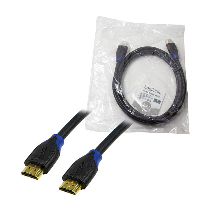 Logilink HDMI-Kabel Ethernet High Speed. 4K2K/60Hz.2.00m sw. bulk