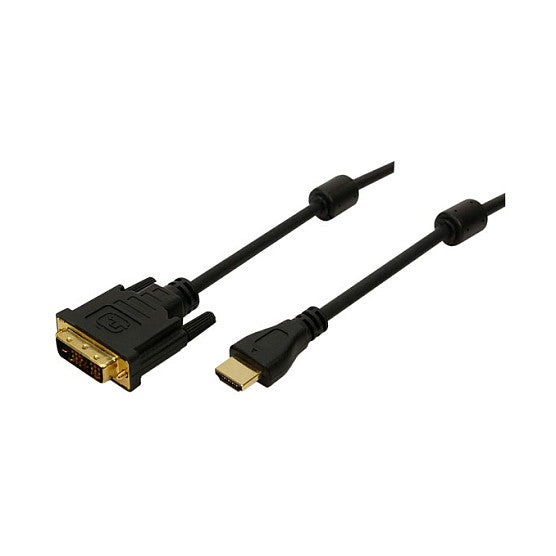 Logilink HDMI-DVI-Kabel HDMI->DVI-D St/19-pin St 3.00m bk