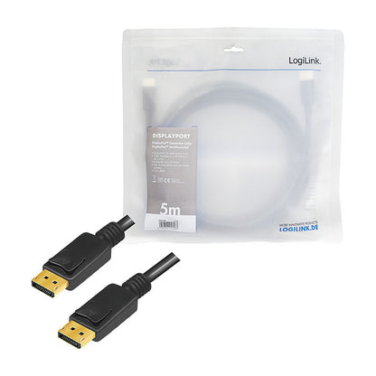 Logilink DisplayPort-Kabel. DP/M zu DP/M. 8K/60 Hz. schw. 5m