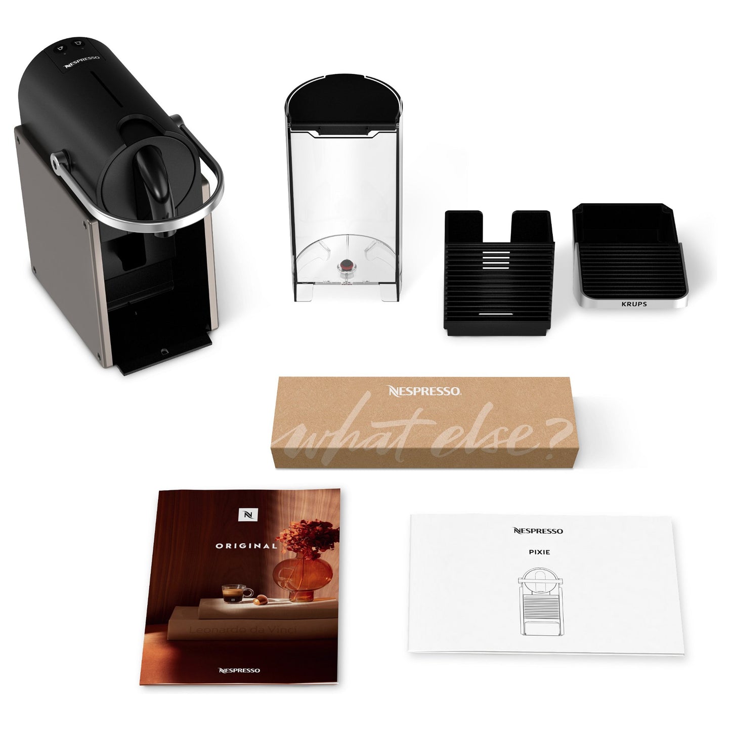 Nespresso XN 306 T Pixie Coffee Machine titan by Krups