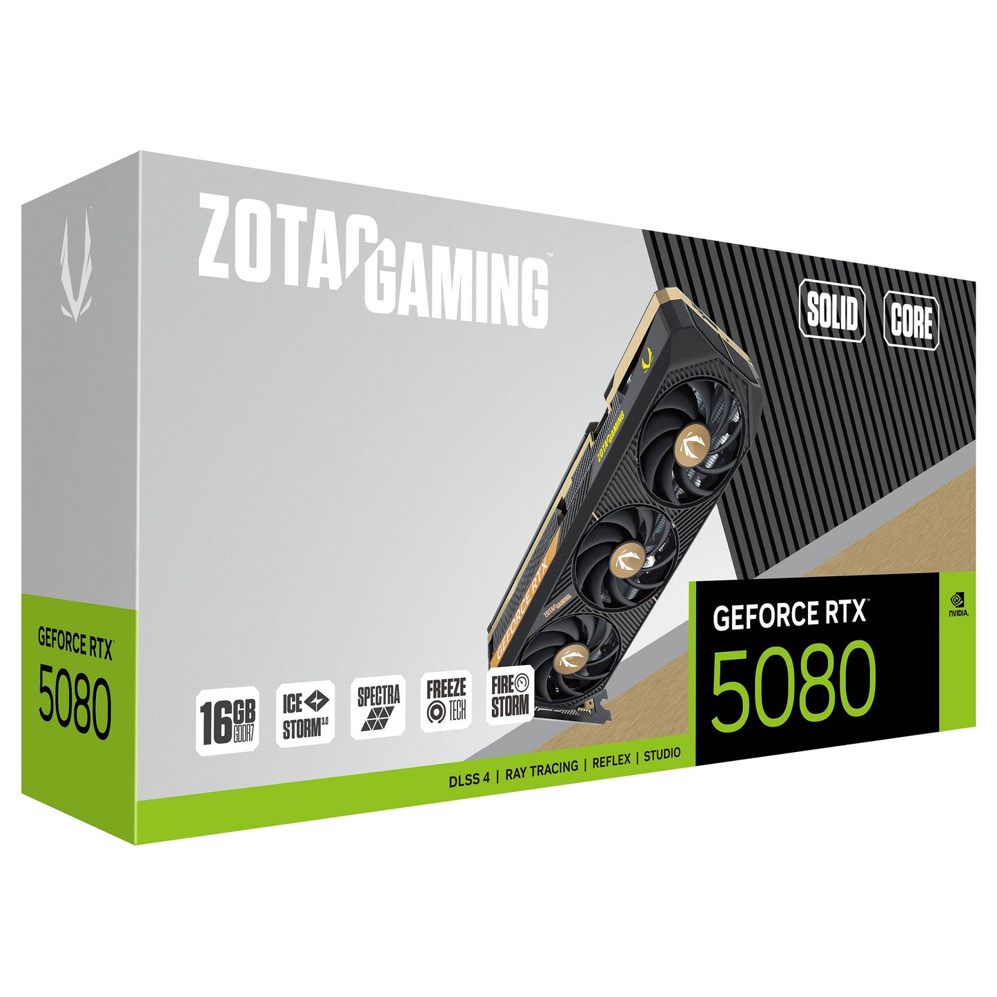 RTX 5080 16GB Zotac SOLID CORE GDDR7 3 Fan
