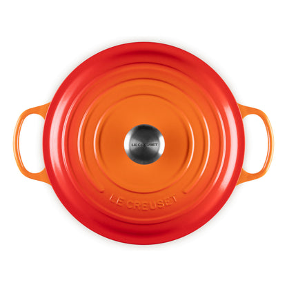 Le Creuset Signature Bräter rund 28 cm ofenrot