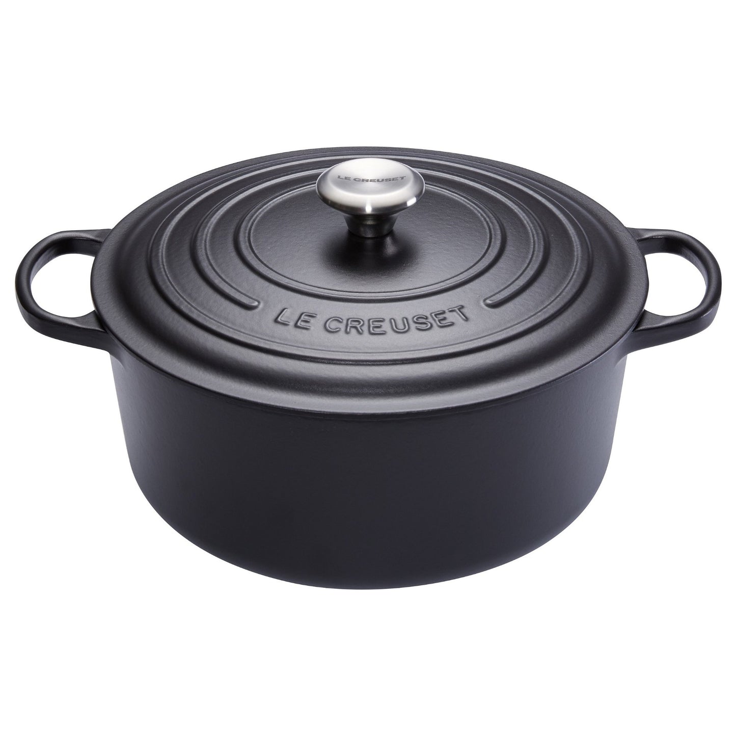 Le Creuset Signature Bräter rund 20 cm schwarz