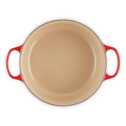 Le Creuset Signature Bräter rund 28 cm kirschrot