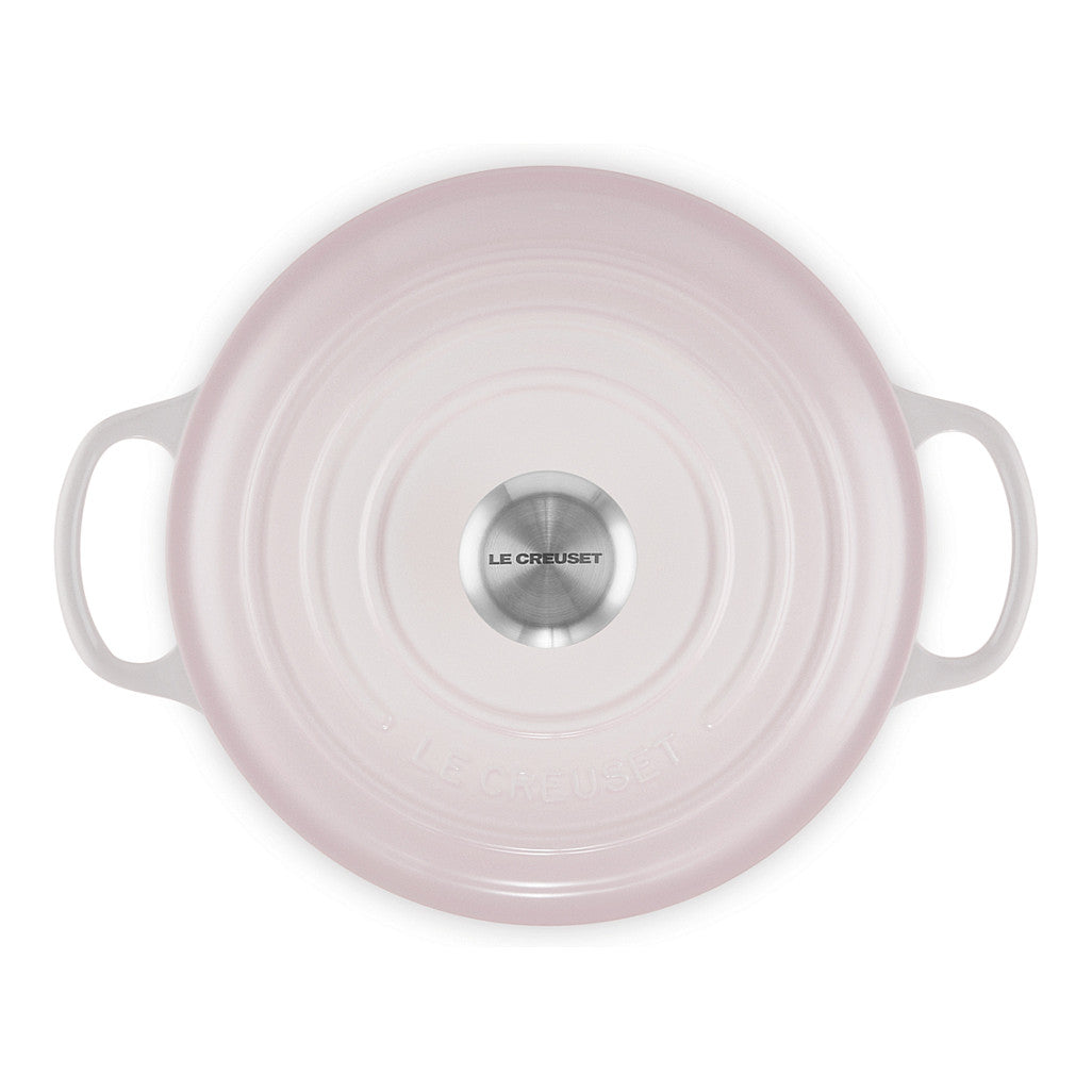 Le Creuset Signature Gusseisen- Bräter rund 24cm shellpink