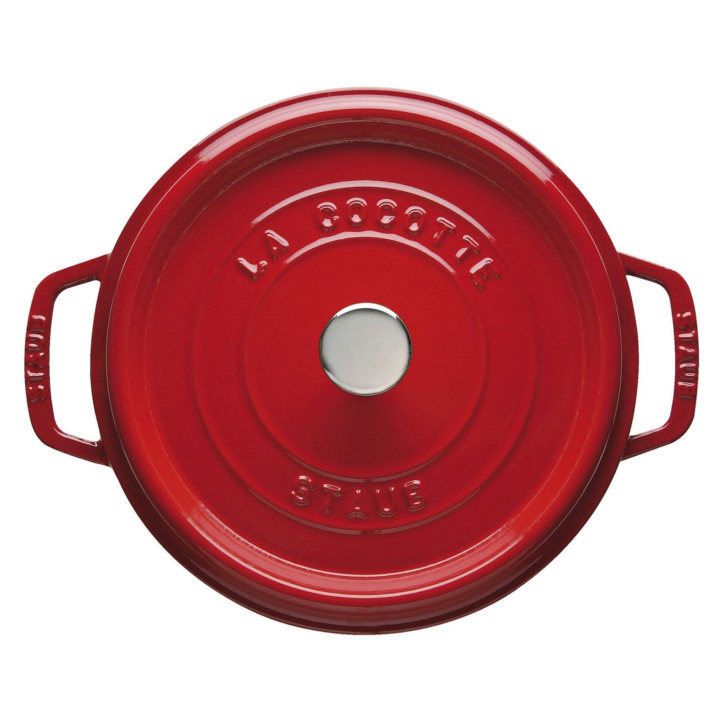 Staub La Cocotte 24cm rund. Kirsch-rot. Gusseisen