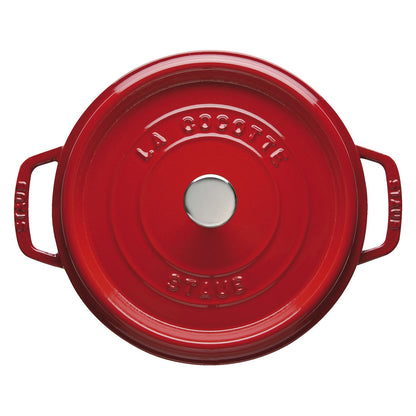 Staub La Cocotte 24cm rund. Kirsch-rot. Gusseisen