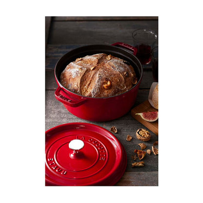 Staub La Cocotte 24cm rund. Kirsch-rot. Gusseisen