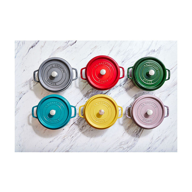 Staub La Cocotte 24cm rund. Kirsch-rot. Gusseisen