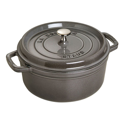 Staub La Cocotte 24cm rund Graphit-grau.Gusseisen