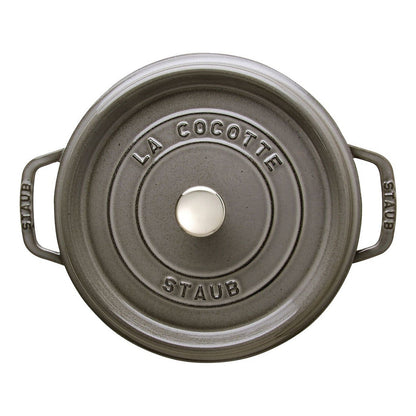 Staub La Cocotte 24cm rund Graphit-grau.Gusseisen