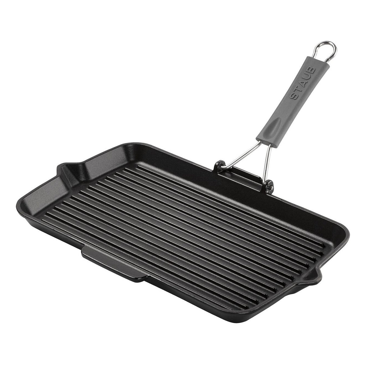Staub Grillpfanne induktion rechteckig 34x21cm schwarz