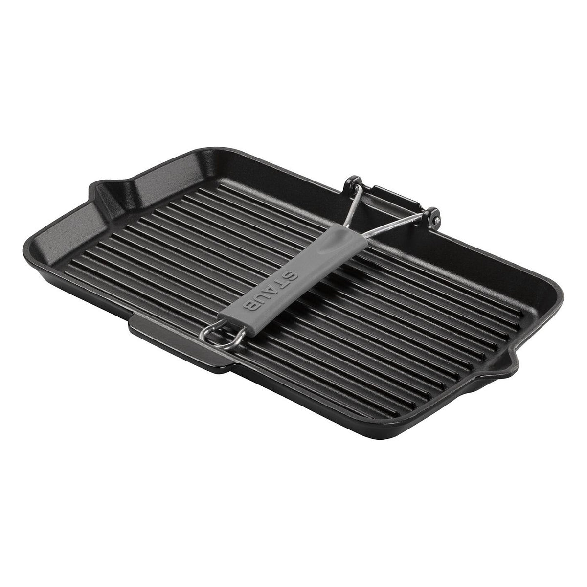 Staub Grillpfanne induktion rechteckig 34x21cm schwarz