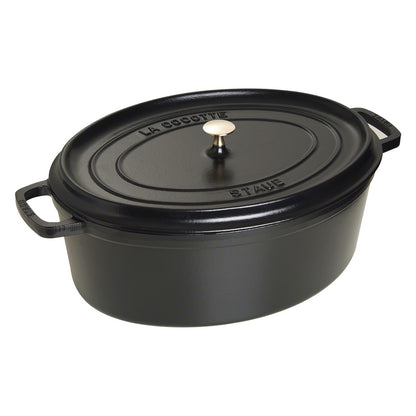 Staub La Cocotte 41cm oval schwarz. Gusseisen