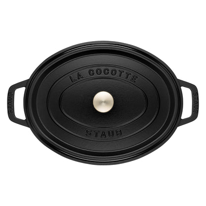 Staub La Cocotte 41cm oval schwarz. Gusseisen