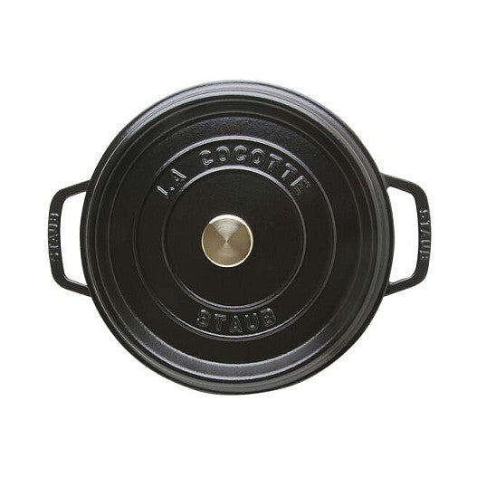 Staub La Cocotte 24cm rund. schwarz. Gusseisen