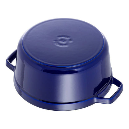 Staub La Cocotte 24cm rund dunkelblau. Gusseisen