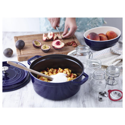 Staub La Cocotte 24cm rund dunkelblau. Gusseisen