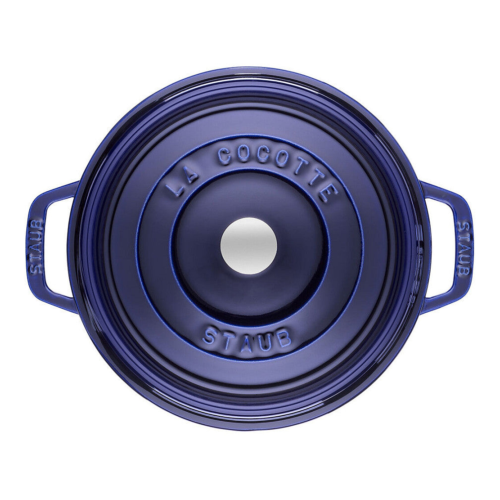 Staub La Cocotte 26cm rund dunkelblau. Gusseisen