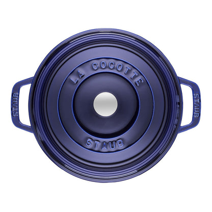 Staub La Cocotte 26cm rund dunkelblau. Gusseisen