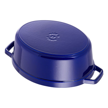 Staub La Cocotte 29cm oval dunkelblau. Gusseisen