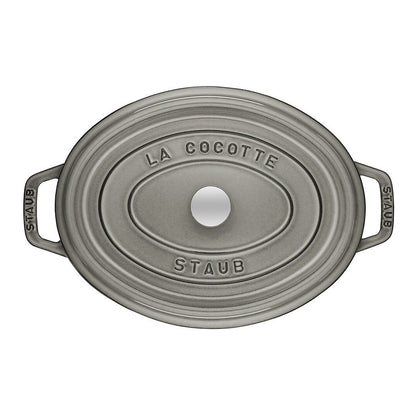 Staub La Cocotte 31cm oval Graphit-grau. Gusseisen