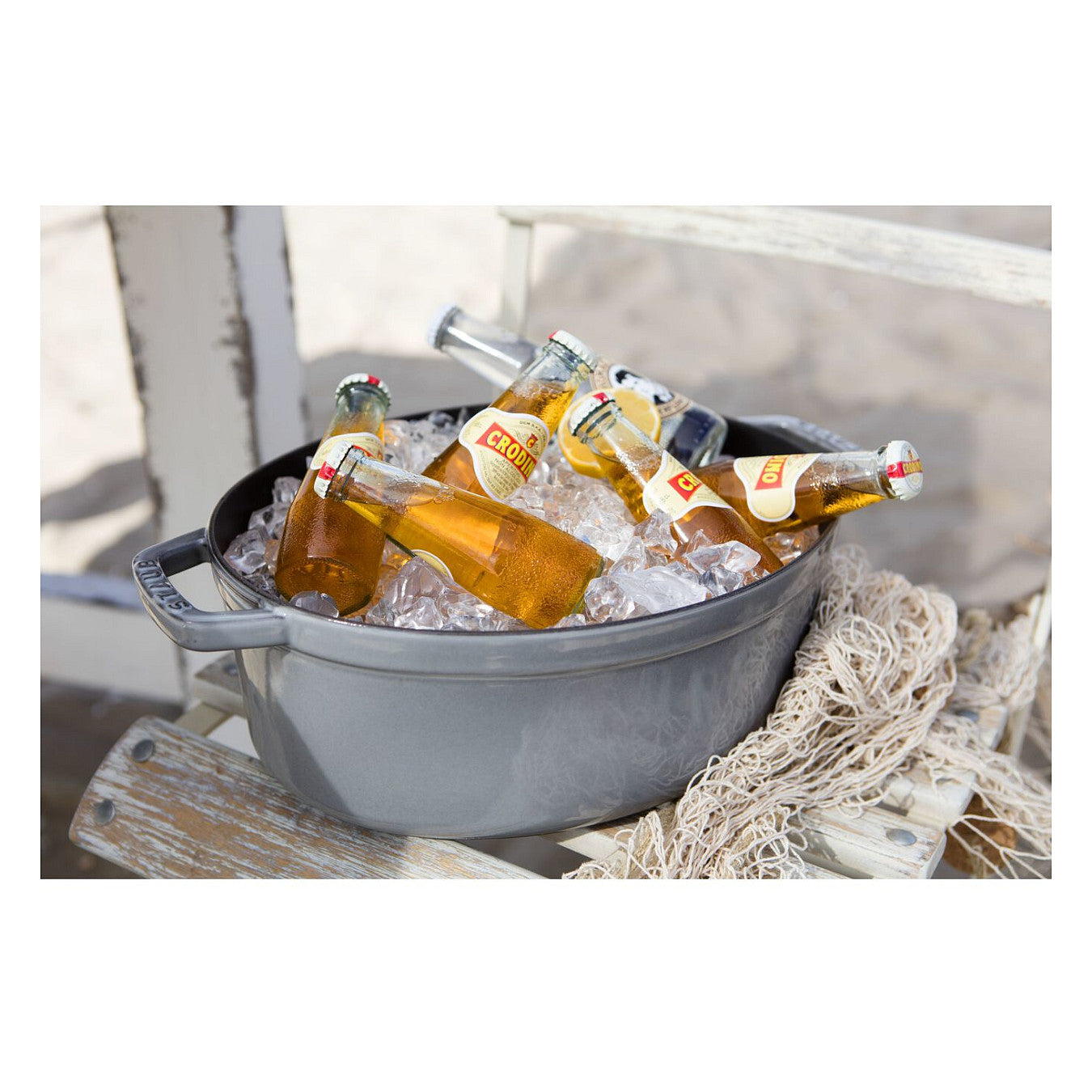 Staub La Cocotte 31cm oval Graphit-grau. Gusseisen