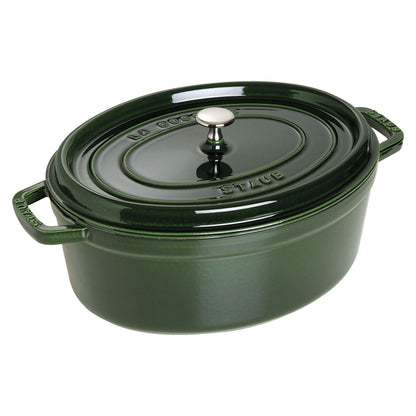 Staub La Cocotte 33cm oval. Basilikum-grn. Gusseisen