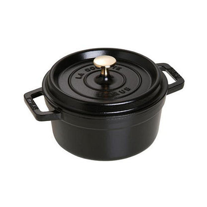 Staub La Cocotte 20cm rund. schwarz. Gusseisen
