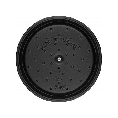 Staub La Cocotte 20cm rund. schwarz. Gusseisen