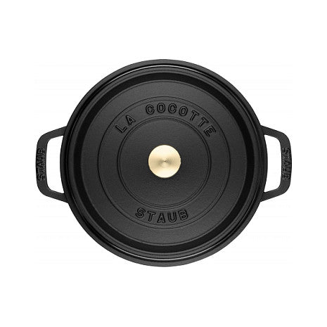 Staub La Cocotte 20cm rund. schwarz. Gusseisen