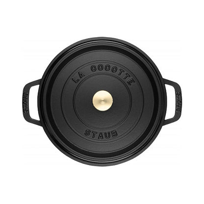 Staub La Cocotte 20cm rund. schwarz. Gusseisen