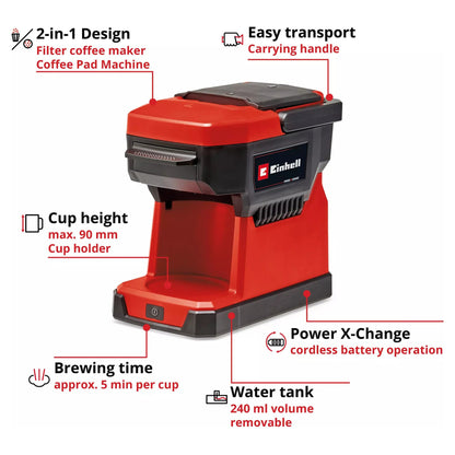 Einhell TE-CF 18 Li solo Akku-Kaffeemachine