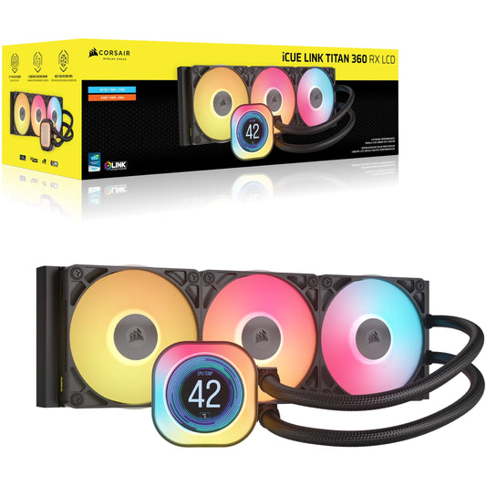 K CORSAIR WAK iCUE LINK TITAN 360 RX LCD AIO 360mm
