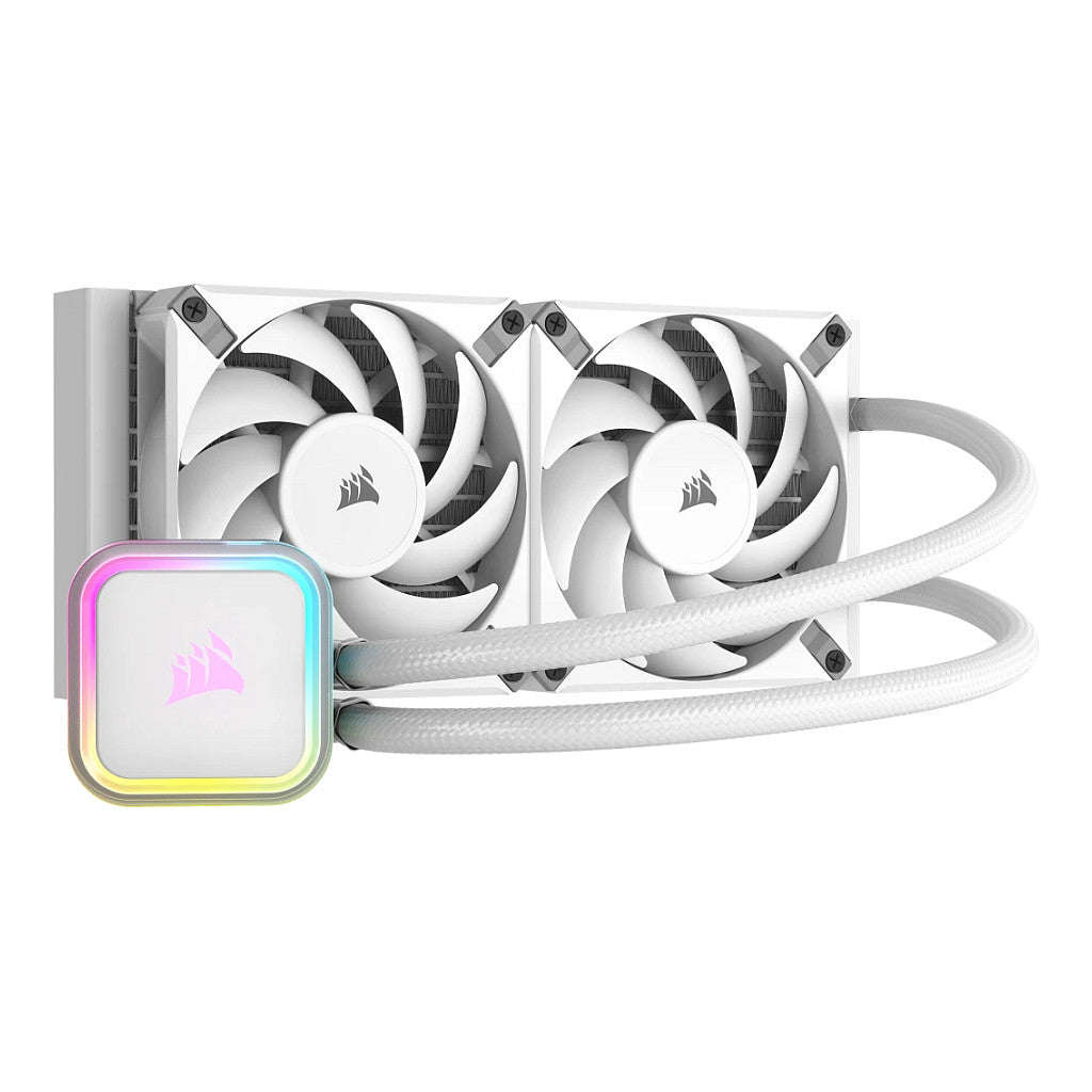K CORSAIR WAK Cooling iCUE H100i RGB ELITE WHITE 240mm