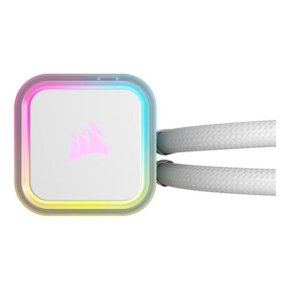 K CORSAIR WAK Cooling iCUE H100i RGB ELITE WHITE 240mm