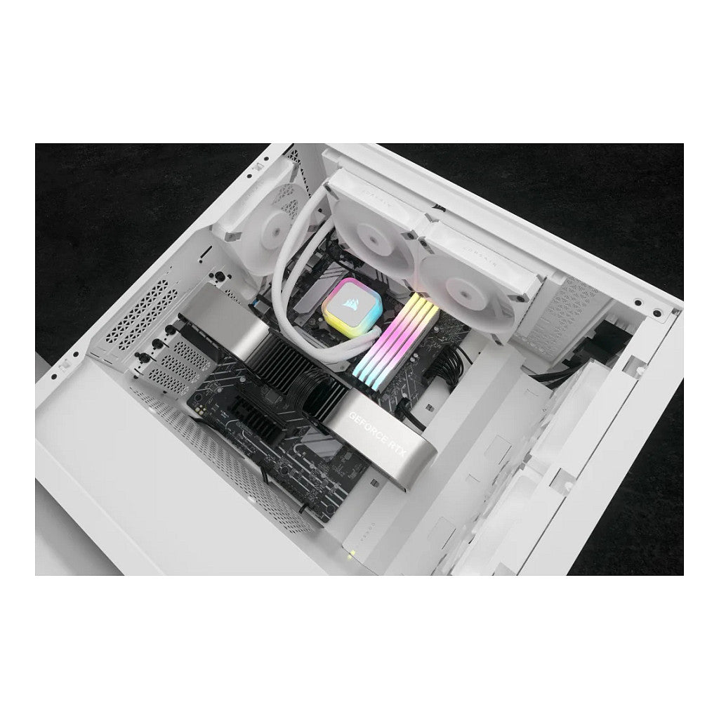 K CORSAIR WAK Cooling iCUE H100i RGB ELITE WHITE 240mm