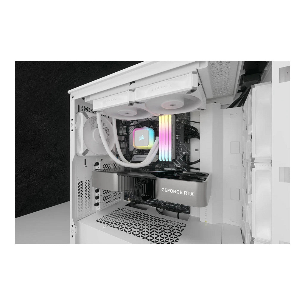 K CORSAIR WAK Cooling iCUE H100i RGB ELITE WHITE 240mm