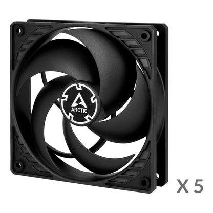 ARCTIC Lüfter P12 120mm PWM regulated (Black) 5-Pack