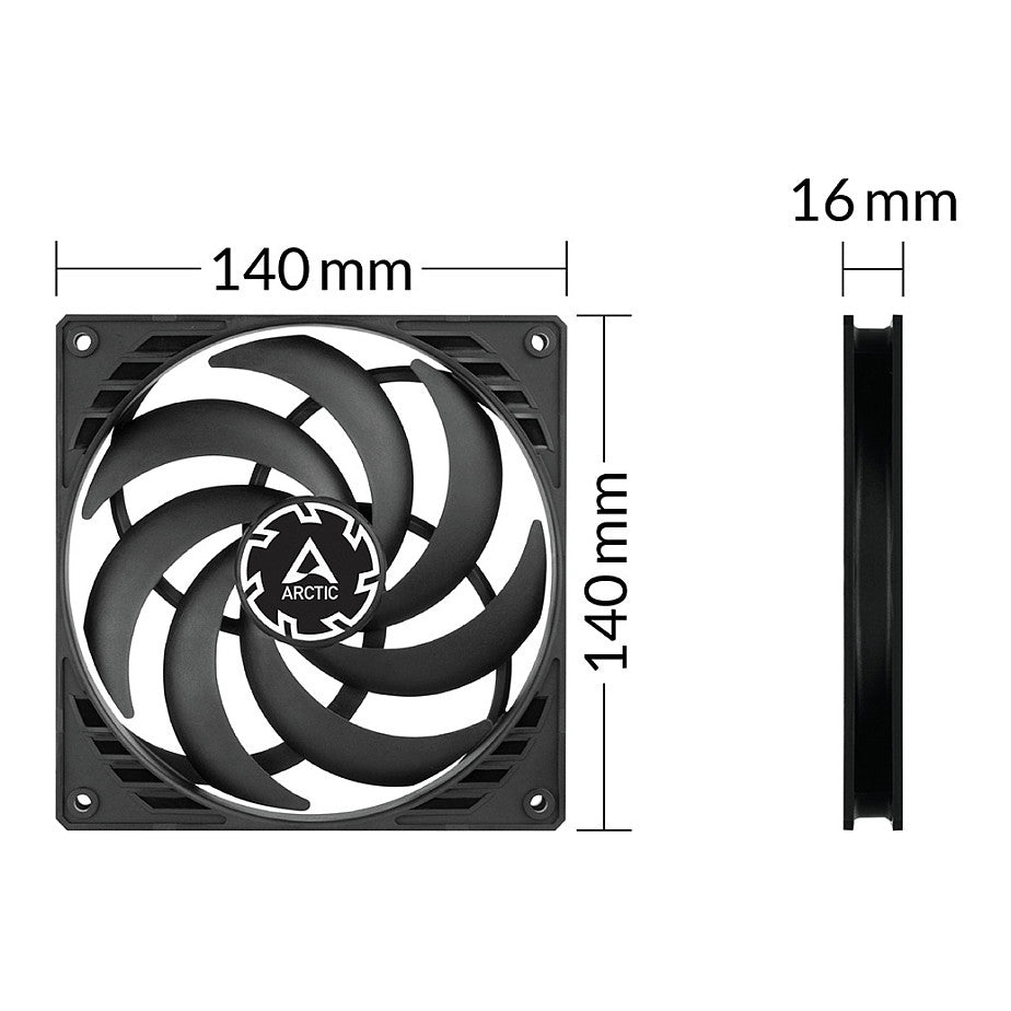 ARCTIC Lüfter 140x140x27mm P14 PWM PST Slim Profile