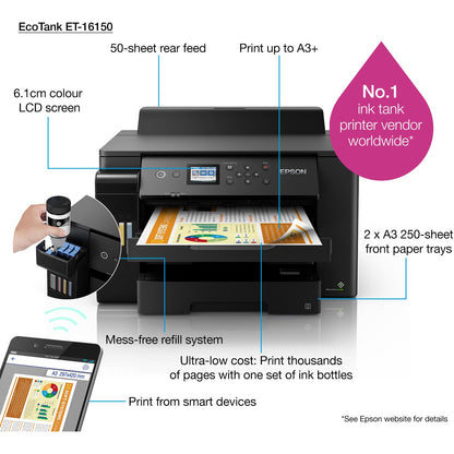 EPSON EcoTank ET-16150 A3+ Inkjet Color Printer 32ppm (P)