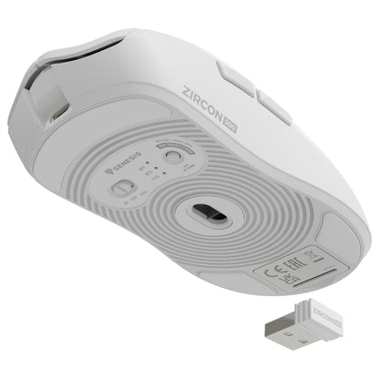 Genesis Gaming Maus ZIRCON 500 kabellos weiß