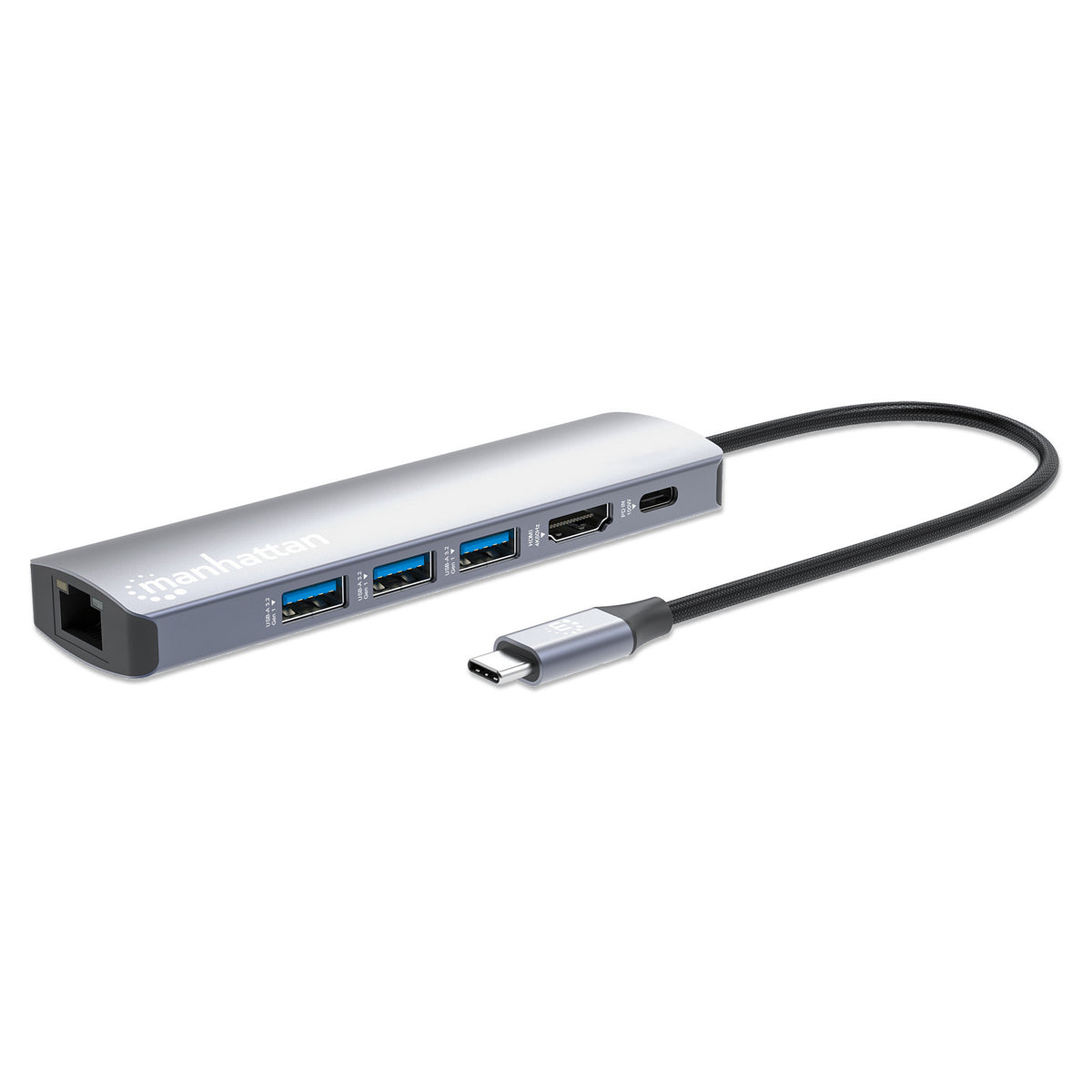MANHATTAN 6-in-1 4K USB-C Dockingstation 1xHDMI 3xUSB 5 Gb/s
