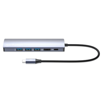 MANHATTAN 6-in-1 4K USB-C Dockingstation 1xHDMI 3xUSB 5 Gb/s