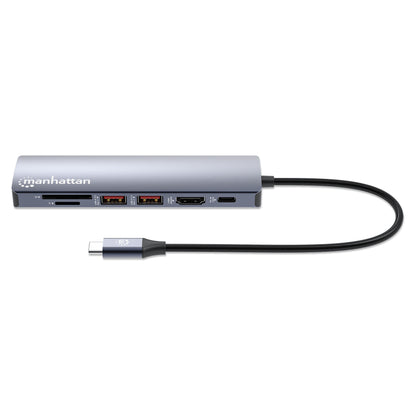 MANHATTAN 7-in-1 4K USB-C Dockingstation 1xHDMI 2xUSB 10Gb/s
