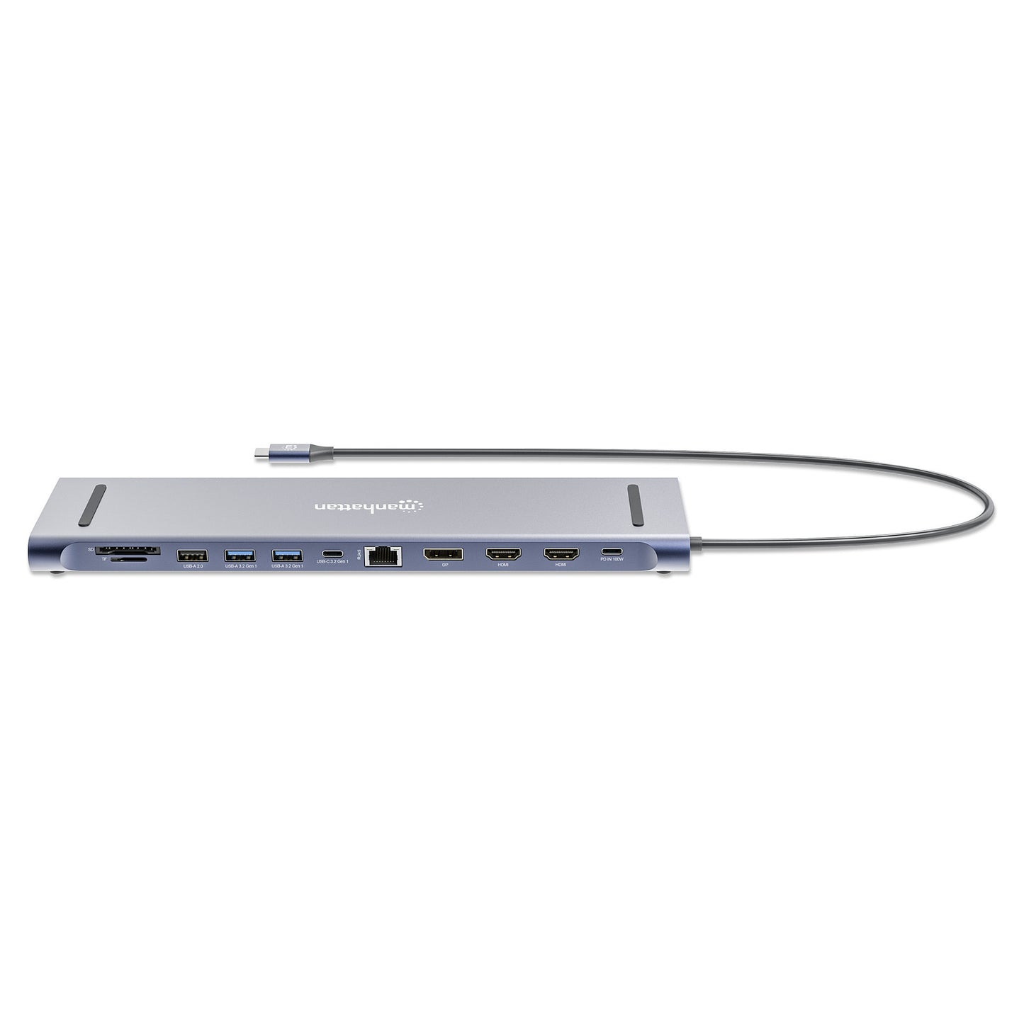 MANHATTAN Dockingstation 12-in-1 4K 1xHDMI 2xDP 3xUSB-A