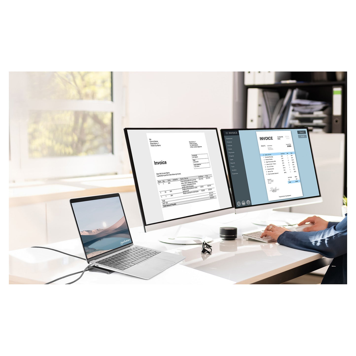 MANHATTAN Dockingstation 12-in-1 4K 1xHDMI 2xDP 3xUSB-A